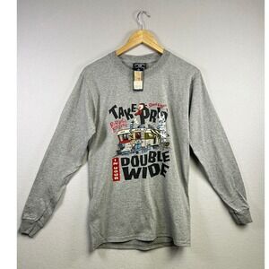 Steve & Barrys Long‎ Sleeve Graphic T Shirt Mens Size S Take Pride Double Wide